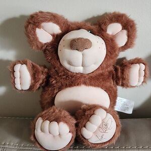 Vintage 1985 FURSKINS Brown Teddy Bear‎ Plush 14" Stuffed Animal Xavier Roberts